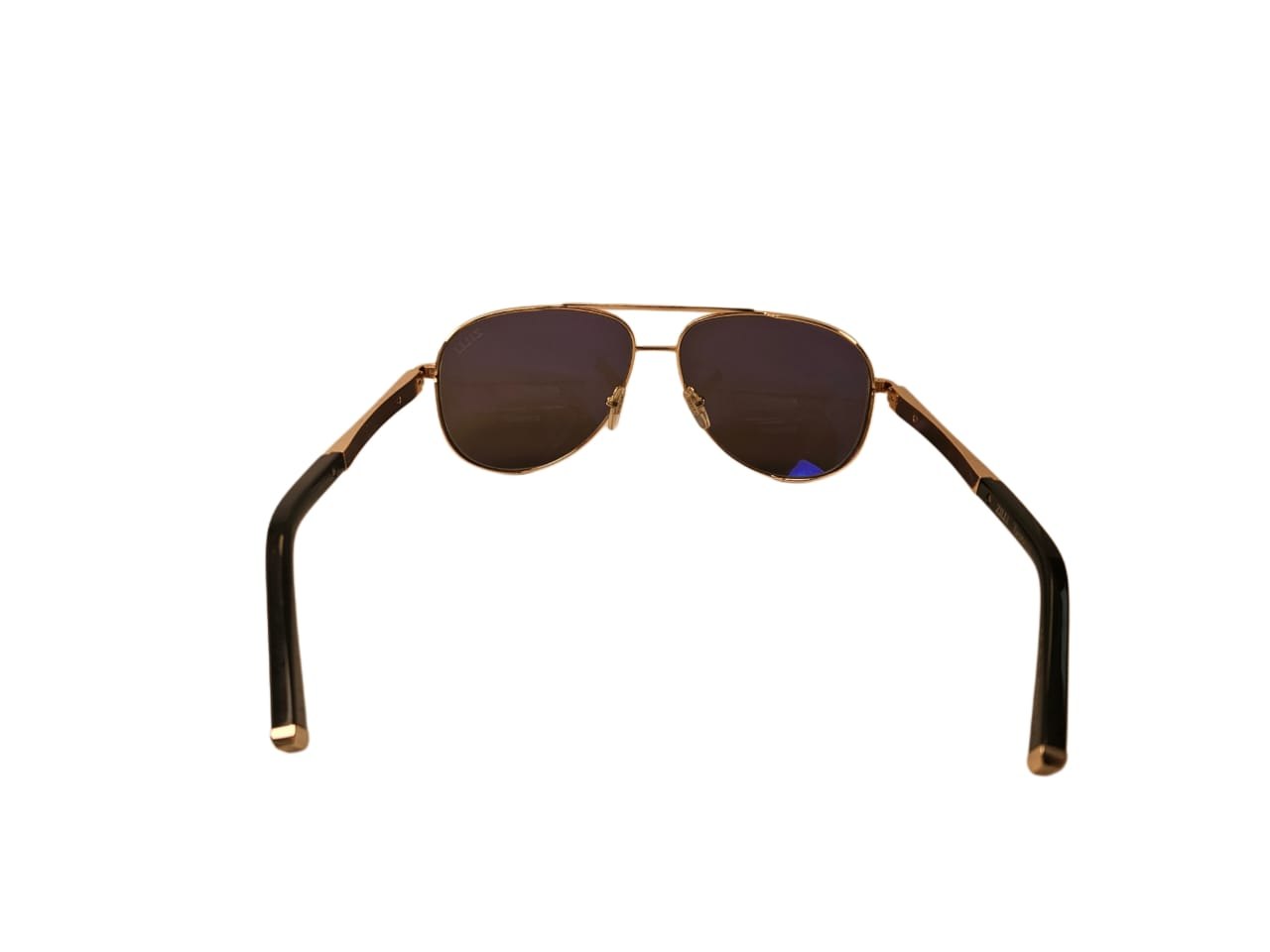 Zilli  Aviator Gold Black Sunglasses