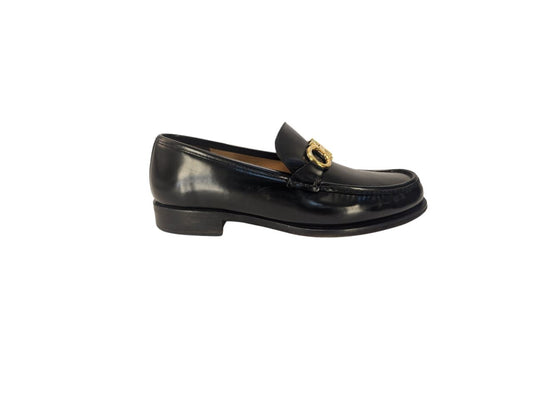 Salvatore Ferragamo Black Leather Gancini Bit Loafers Size  US 9.5