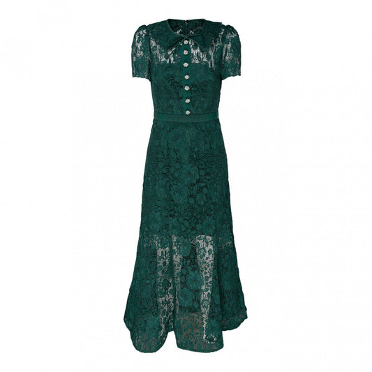 Self Portrait Cord Lace Midi Dress