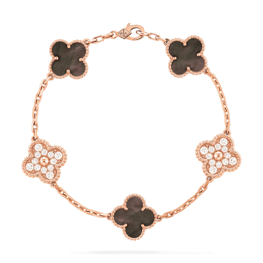 van-cleef-and-arpels-vintage-alhambra-bracelet-5-motifs-rose-gold-diamond-mother-of-pearl
