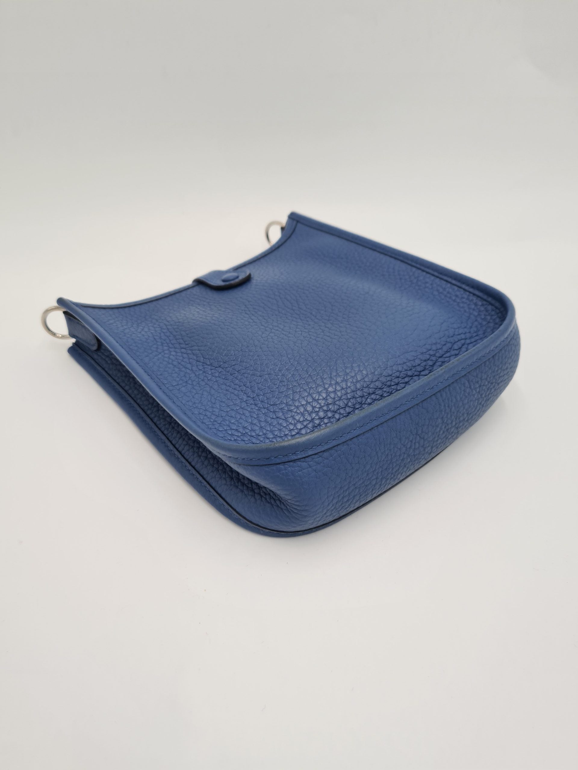 Evelyne 16 Tpm Mini Blue Agate Clemence Leather Cross Body Bag