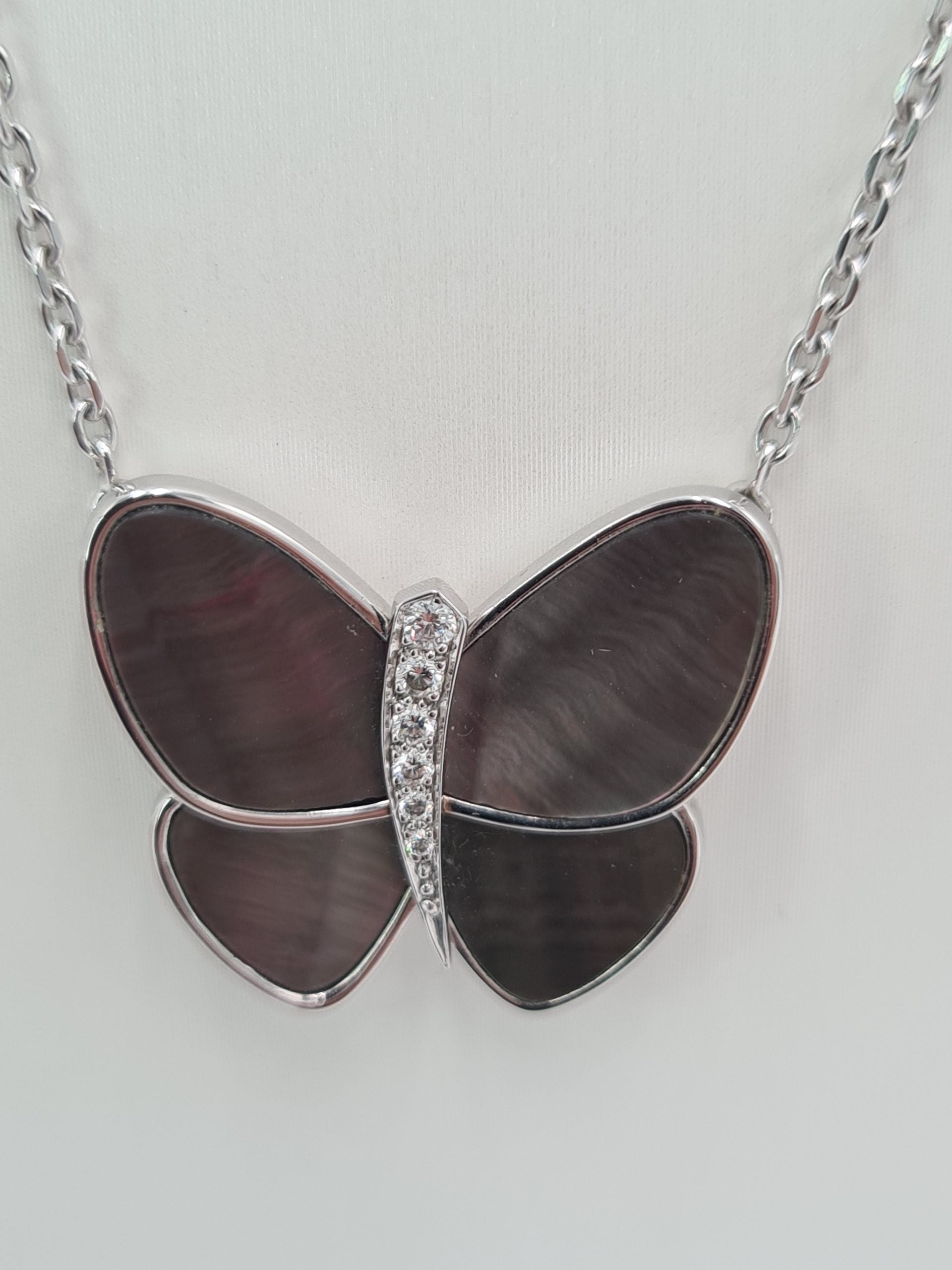 Van Cleef & Arpels Two Butterfly Diamond Necklace | eBay