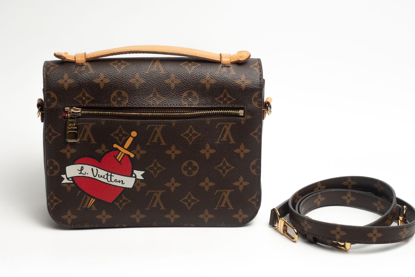 Metis Limited Edition Pochette bag in brown monogram canvas Louis